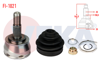Aks Kafası Ön Dış Sağ veya Sol VEKA FI-1021  46307309 46307901 60815227 7081591 77365989