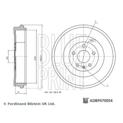 Kampana Arka Sağ veya Sol Skoda Enyaq Coupé (5AC)(01.2022->)  BLUE PRINT ADBP470054