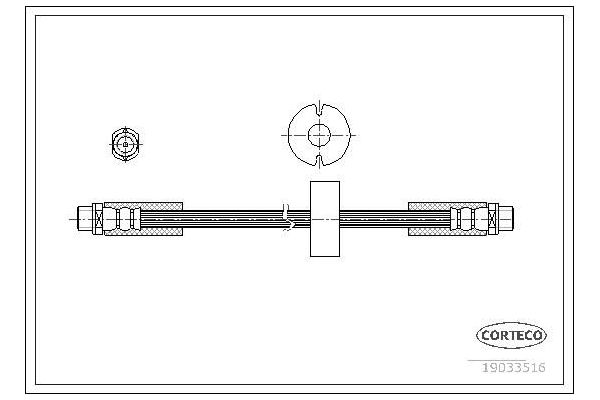 Fren Hortumu Ön Sağ veya Sol Audi Allroad Quattro (4B5)(02.2000->)  CAVO C901 128A