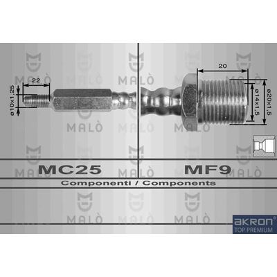Fren Hortumu Ön Sağ veya Sol BERSE 6078