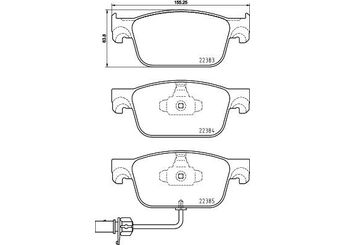 Fren Disk Balata Ön BREMBO P 85 153  P85153 P 85 153 8W0698151AA 8W0698151AB 8W0698151AF 8W0698151AG 8W0698151BG 8W0698151BH 8W0698151J 8W0698151K 8W0698151Q L8WD698151 L8WD698151A