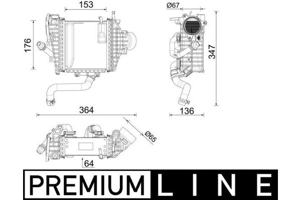 Turbo Radyatörü  Mercedes GLE -Serisi (BM167)(10.2018->)  MAHLE CI 641 000P