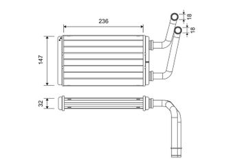 Kalorifer Radyatörü  VALEO 811528  93181454 7701207992 2711500QAF 27115-00QAF 4415542