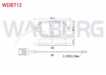 Fren Disk Balata Arka WALBURG WDB712  