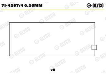 Kol Yatak (0.25)  GLYCO 71-4297/4 0.25mm  71-4297/4 0.25mm