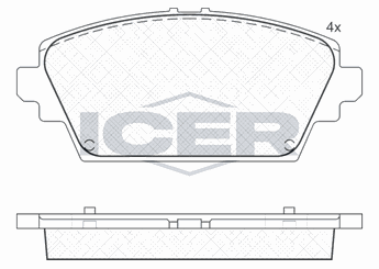 Fren Disk Balata Ön OTOZONE FDO9088-R  410604U126 410604U125 41060AV125 41060-4U125 41060-4U126 410604U127 41060-4U127 41060AV110 41060-AV110 41060-AV125 41060AV126 41060-AV126 8660004786 86 60 004 786 8671019115 86 71 019 115