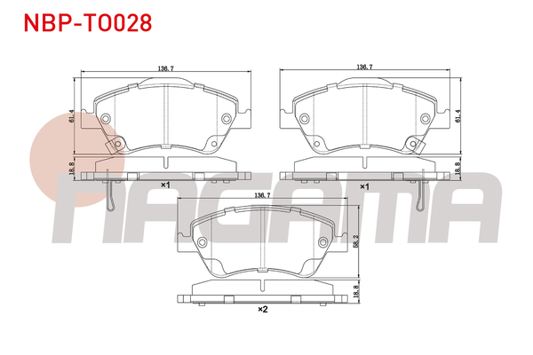 Fren Disk Balata Ön NAGAMA NBP-TO028