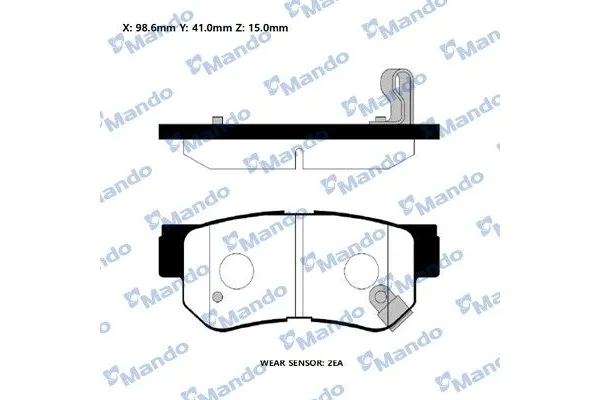 Fren Disk Balata Arka Hyundai Tucson (JM)(2004->)  MANDO RMPH18