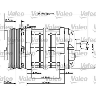 Klima Kompresörü  Peugeot 206 SW (08.2002->)  VALEO 815818