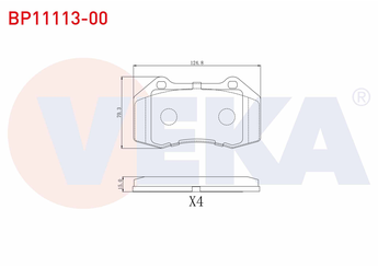 Fren Disk Balata Ön VEKA BP11113-00  
