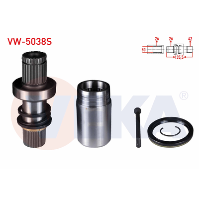 Aks Kafası Ön İç Sağ Volkswagen T5 Transporter Kamyonet (7J)(04.2003->2009)  VEKA VW-5038S