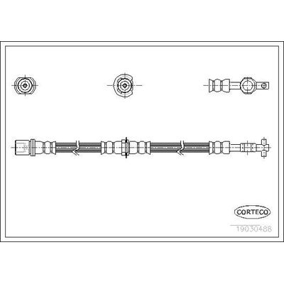 Fren Hortumu Ön Sağ veya Sol Toyota Carina II (T17)(1988->)  CAVO C901 210A