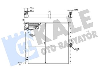 Su Radyatörü  KALE 361720  253101R300 17117571987 1711.7.571.987 17117572739 1711.7.572.739 17117533471 17117537103 17117585035 17117585036 17127585036 7572739 7.572.739 7585035