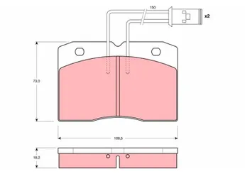 Fren Disk Balata Ön FTE 9001904  1902301 1903488 9940082 9 940 082 190 2301 190 3488 994 0082