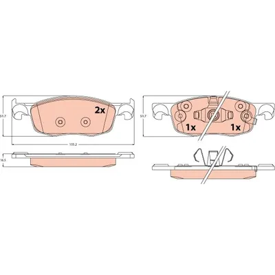 Fren Disk Balata Ön Toyota Aygo X (12.2021->)  TRW GDB2576