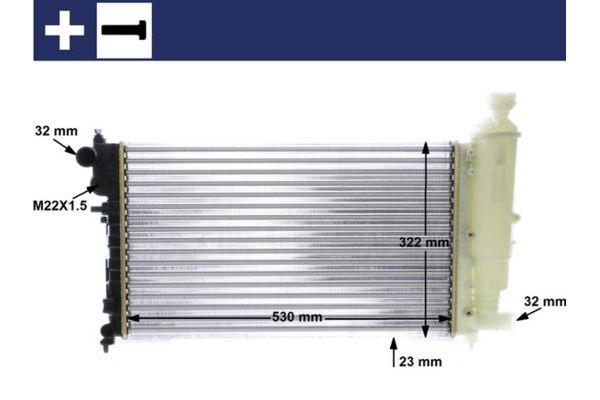 Su Radyatörü  Chevrolet Lacetti Wagon (2005->)  MAHLE CR 468 000S