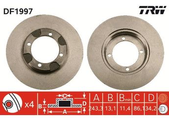 Fren Disk Ayna Ön Sağ ve Sol VALEO 186471  MB316676 MB366435