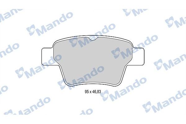 Fren Disk Balata Arka Peugeot 307 Break / SW (S1)(04.2002->06.2005)  MANDO MBF015478