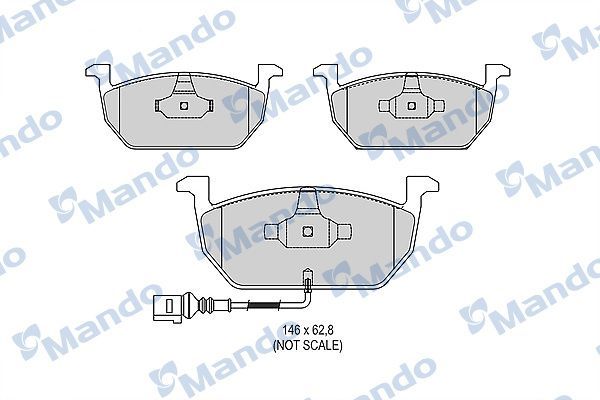 Fren Disk Balata Ön Volkswagen Golf VII (5G1/BE1)(09.2012->)  MANDO MBF015291
