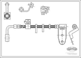 Fren Hortumu Arka Sol CORTECO 19032881  19032881 4509565