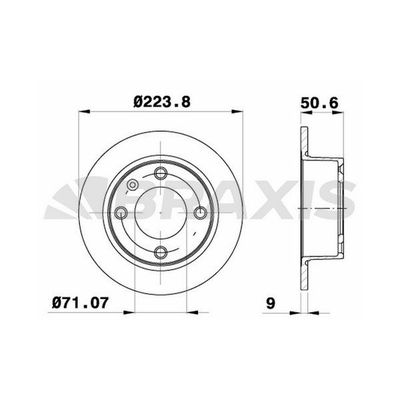 Fren Disk Ayna Arka Sağ ve Sol Citroen Xantia 5 Kapı (01.1998->)  BRAXIS AE0282