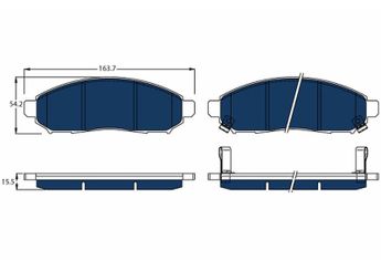 Fren Disk Balata Ön TRW GDB3520BTE  D1M60CY70B D1M60-CY70B-
