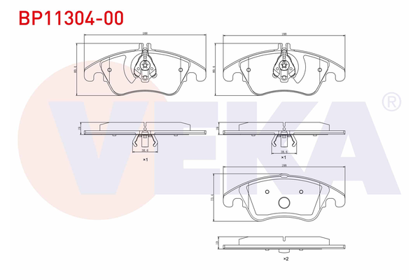 Fren Disk Balata Ön Mercedes SLK -Serisi Roadster (BM 172)(12.2010->)  VEKA BP11304-00