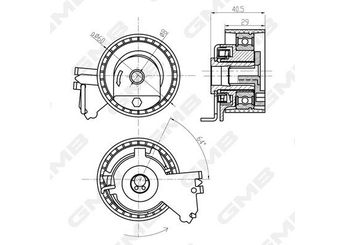 Triger Gergi Rulmanı  GMB GTB0230  829C6 0829.C6 829A5 0829.A5 9652771780 96 527 717 80 9645209880