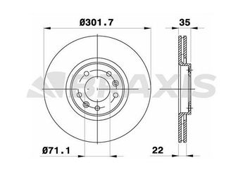 Fren Disk Ayna Arka Sağ ve Sol BRAXIS AE0680  9687990780