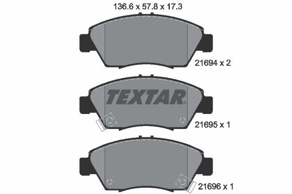 Fren Disk Balata Ön Honda Civic Coupe (EM2)(01.2001->)  TEXTAR 2169401