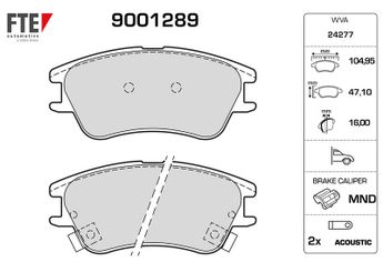 Fren Disk Balata Ön FTE 9001289  5810102A10 58101-02A10 5810105A10 58101-05A10 5810105A30 58101-05A30