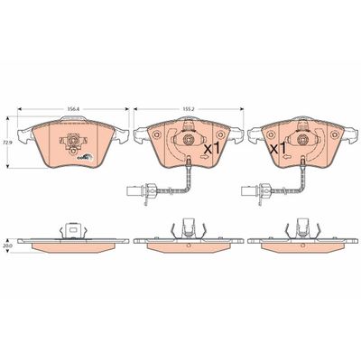 Fren Disk Balata Ön TRW GDB1554