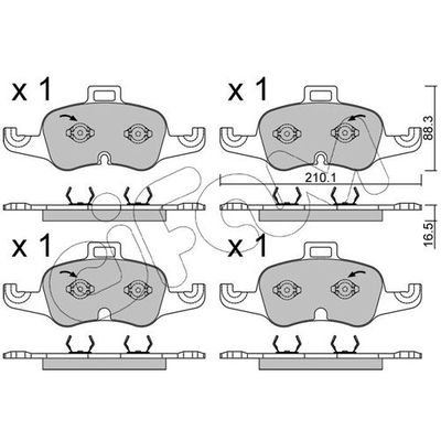 Fren Disk Balata Ön Audi TT Coupe (FV3)(10.2014->)  CIFAM 822-1127-1