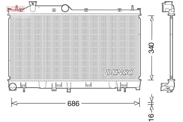 Su Radyatörü  DENSO DRM36021