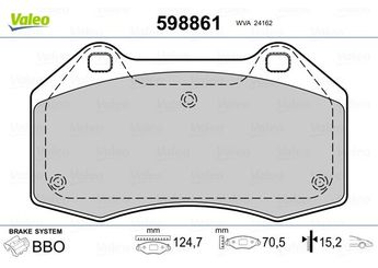Fren Disk Balata Ön VALEO 598861  410603303R 410603131R 410608131R 7701208218 8671016704