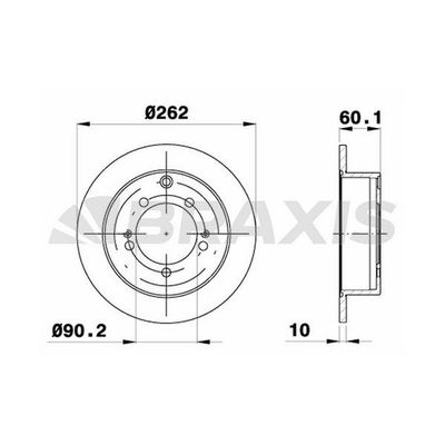 Fren Disk Ayna Arka Sağ ve Sol Mitsubishi Space Runner (N60)(1999->)  BRAXIS AE0605
