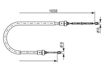 El Fren Teli Arka Sağ veya Sol BOSCH 1 987 482 234  8200745723 82 00 745 723
