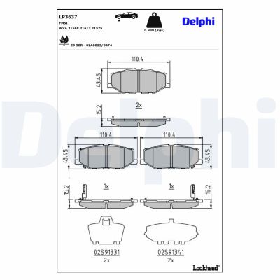 Fren Disk Balata Ön DELPHI LP3637