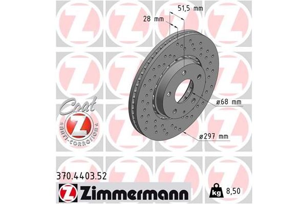 Fren Disk Ayna Ön Sağ ve Sol ZIMMERMANN 370.4403.52