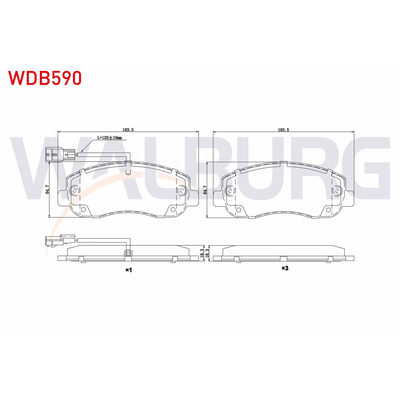 Fren Disk Balata Ön Renault Master III Kombi (02.2011->)  WALBURG WDB590