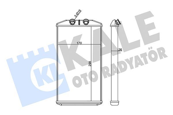 Kalorifer Radyatörü  Iveco Daily Kargo Aracı  (Sommer)(2014->)  KALE 358670