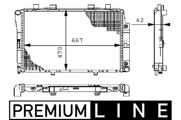 Su Radyatörü  Mercedes S -Serisi Sedan (BM 140)(10.1990->)  MAHLE CR 246 000P