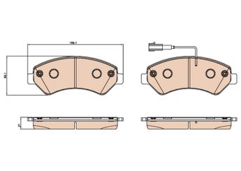 Fren Disk Balata Ön TRW GDB2069  1607878780 1617284580 77364318 77366021 77367093