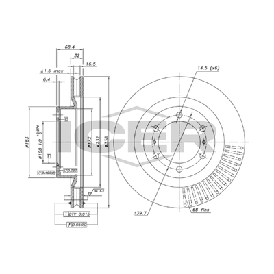 Fren Disk Ayna Ön Sağ ve Sol Toyota Land Cruiser (J15)(2018->)  BSG 85-210-037