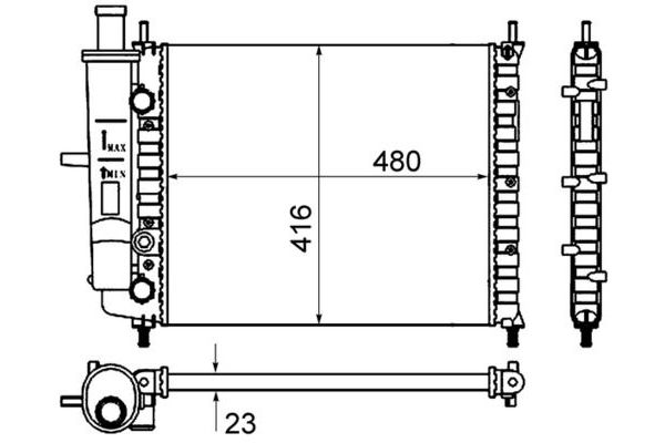 Su Radyatörü  Fiat Bravo (182)(06.1995->)  MAHLE CR 838 000S