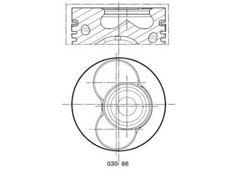Piston (80.01MM-0.50)  MAHLE 030 86 02  038107065EL001