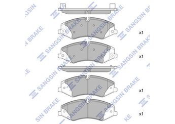 Fren Disk Balata Ön SANGSIN SP2238  LR051626 LR026221 LR016962 WVA25021 LR021253 LR026220 LR032063 LR047859