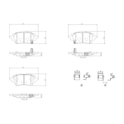 Fren Disk Balata Ön Toyota Yaris (XP21)(2020->)  BREMBO P 83 178