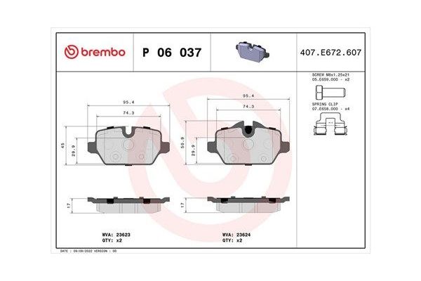 Fren Disk Balata Arka BMW 1 Serisi Sedan 3/5 Kapı (E81/E87)(2004->)  MAGNETI MARELLI 363700406037