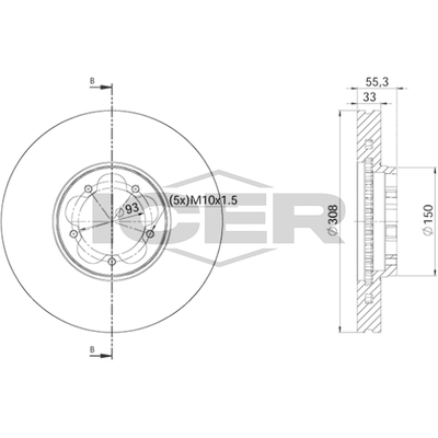 Fren Disk Ayna Ön Sağ ve Sol EUROCRAFT EU F17159-023